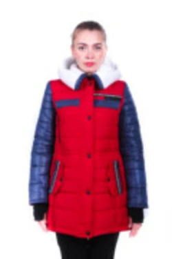 Молодёжная зимняя женская куртка "Аляска" с капюшоном